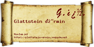 Glattstein Ármin névjegykártya